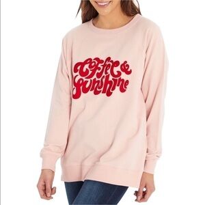 WILDFOX Coffee & Sunshine oversized beachy statement sweatshirt jumper size S